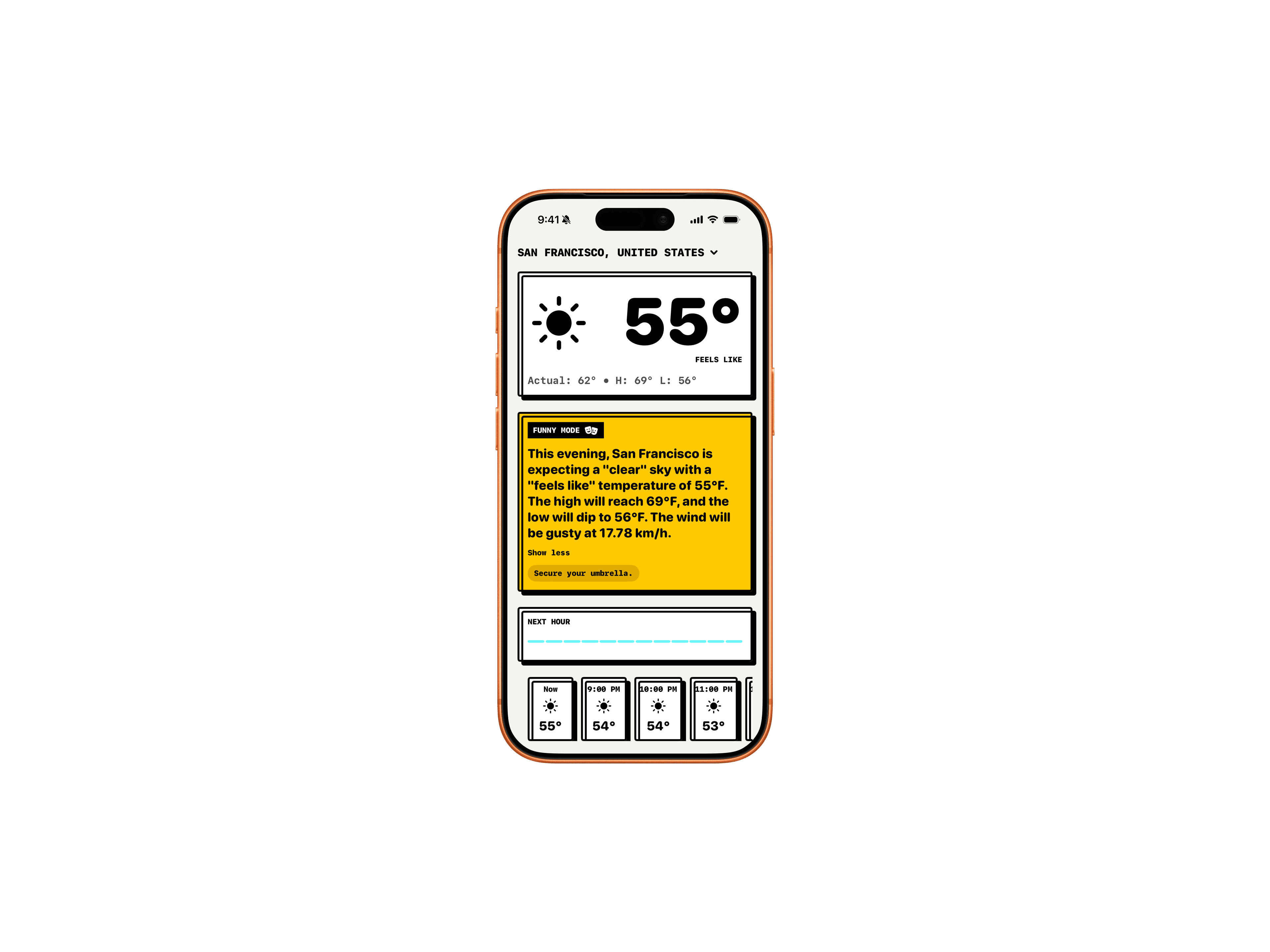 iPhone feels-like dashboard in Funny. Funny is Pro.